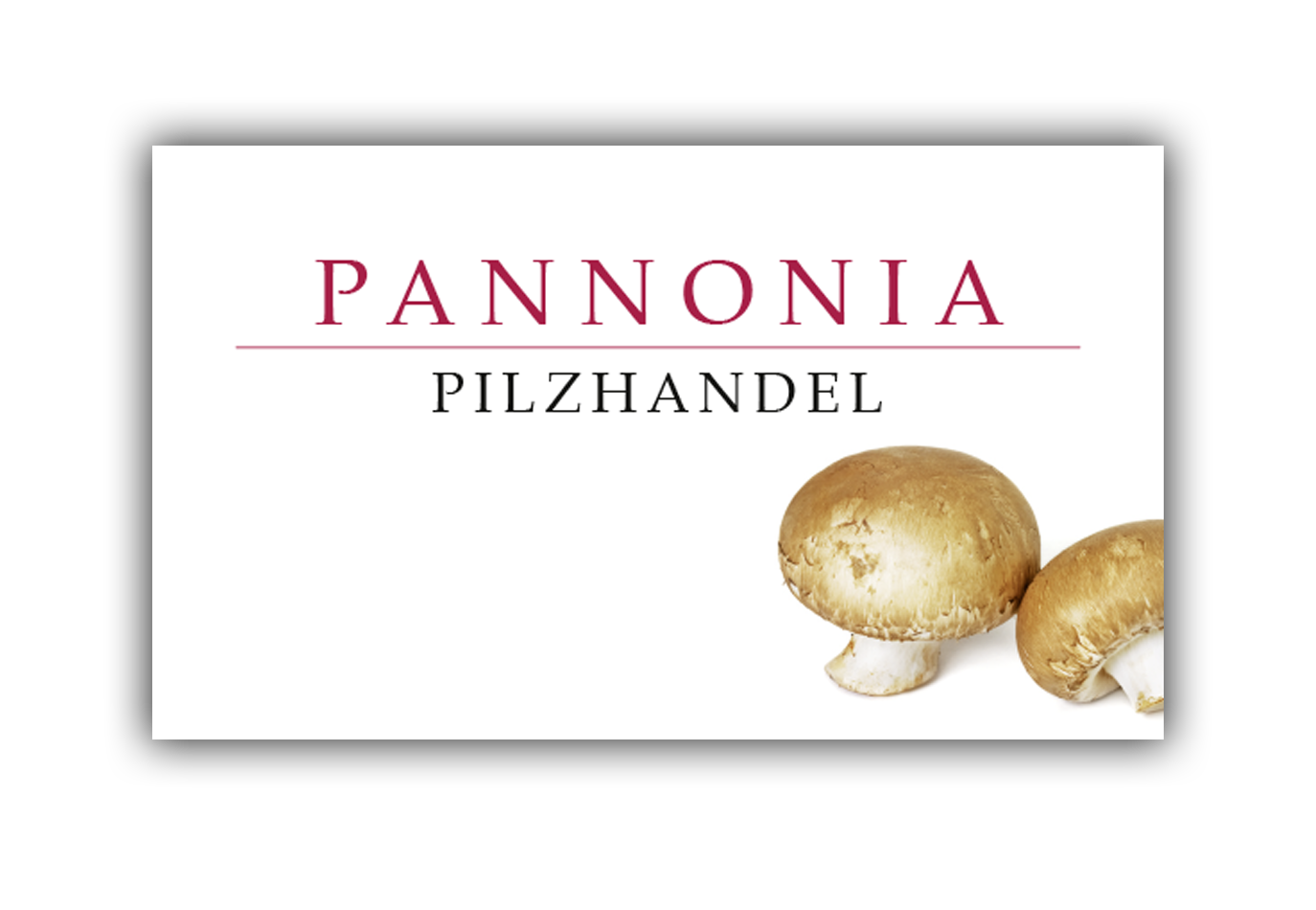 Pannonia Pilzhandel, let love guide your way, Cool Logo design, clean Logo design, Sleek chic, addesign
