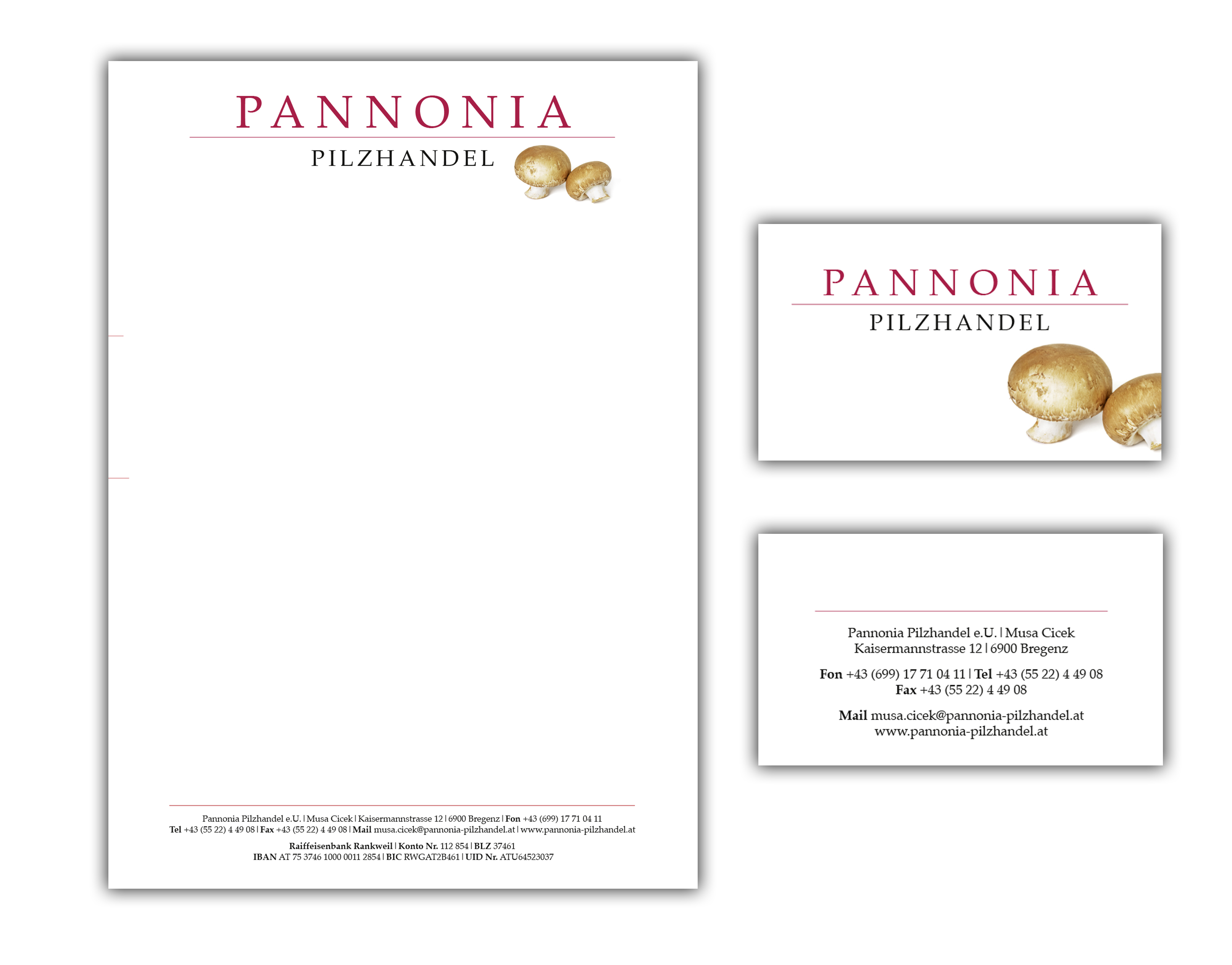 Pannonia Pilzhandel, let love guide your way, Cool Logo design, clean Logo design, Sleek chic, addesign